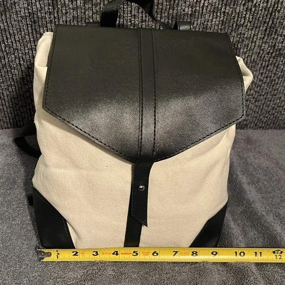 Deux Lux: Canvas Backpack with Vegan Leather Trim - Picture 14 of 16